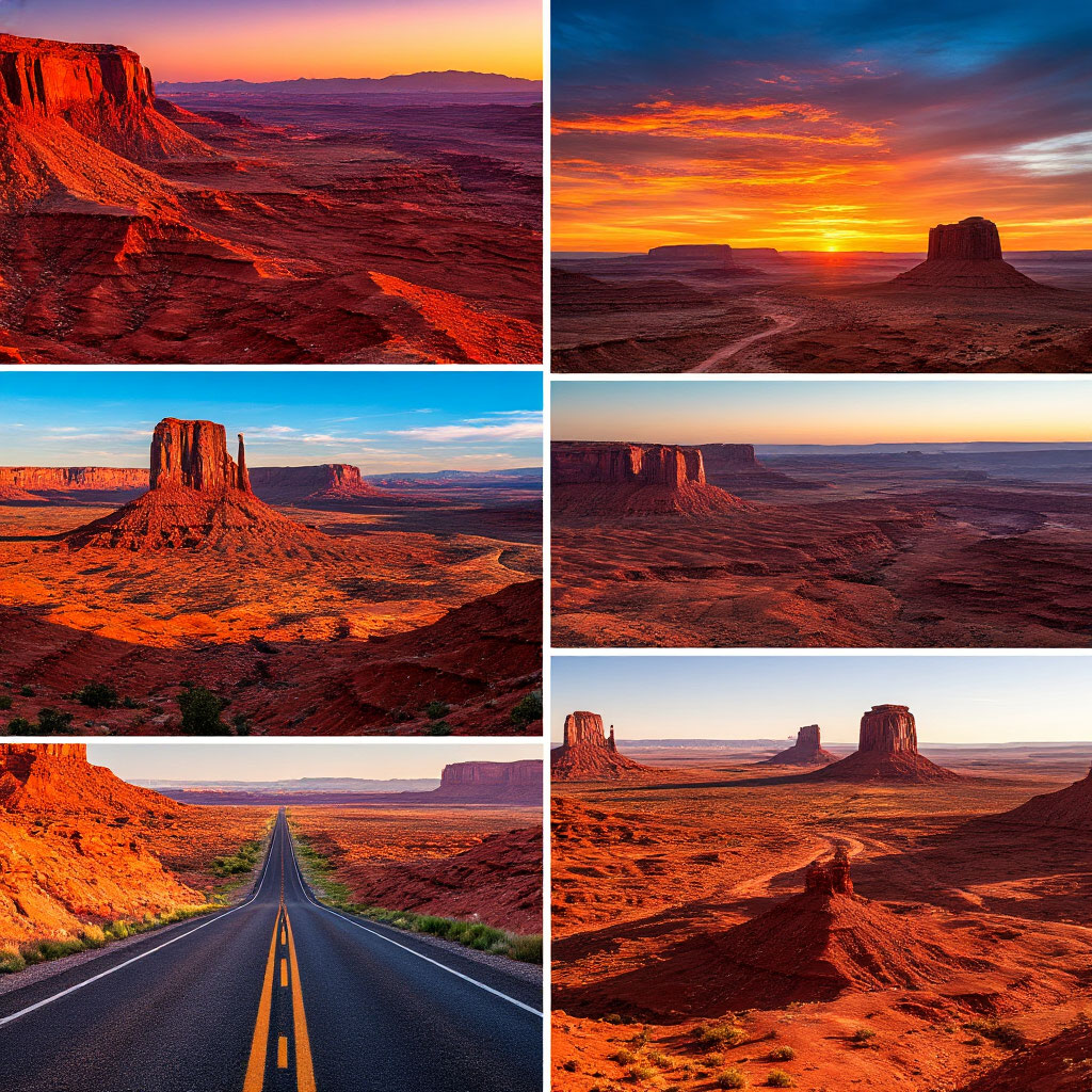 7-day itinerary scenes for american southwest road trip