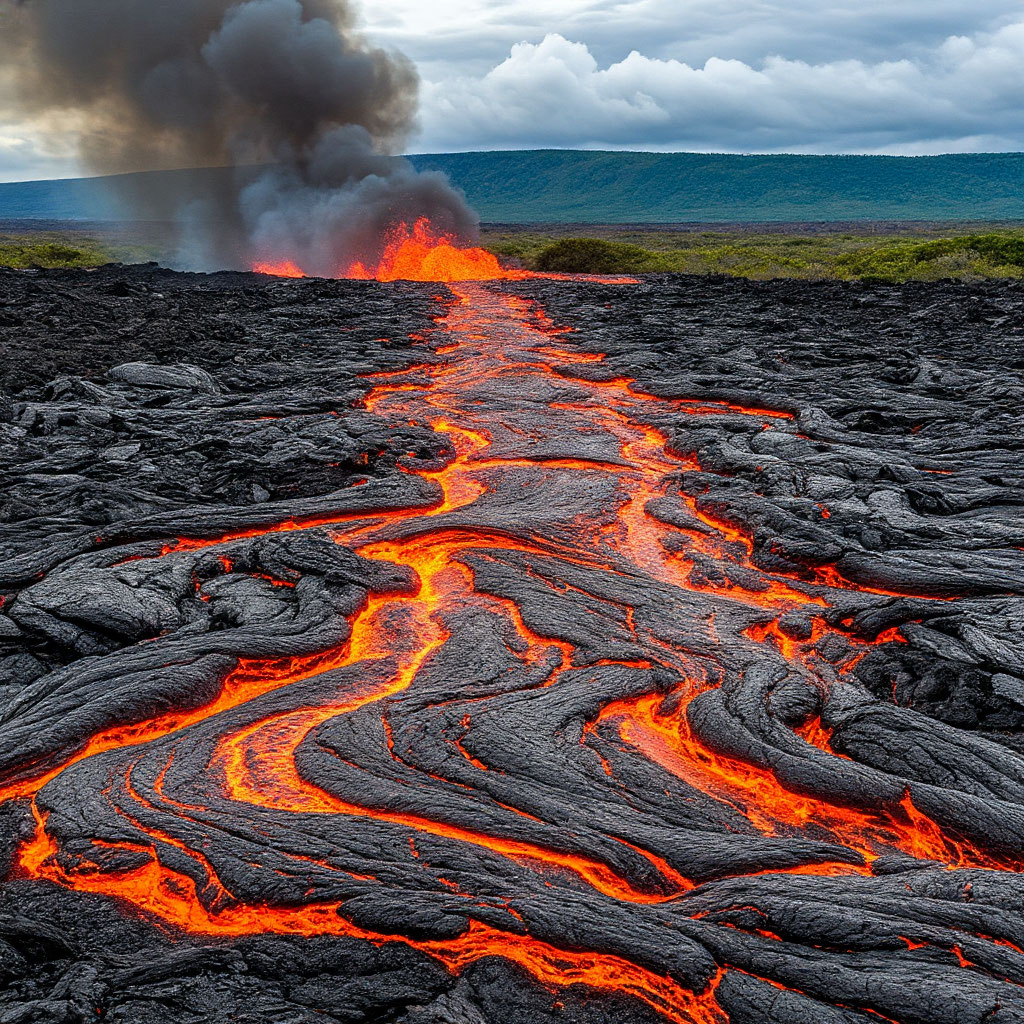 Big Island lava flow