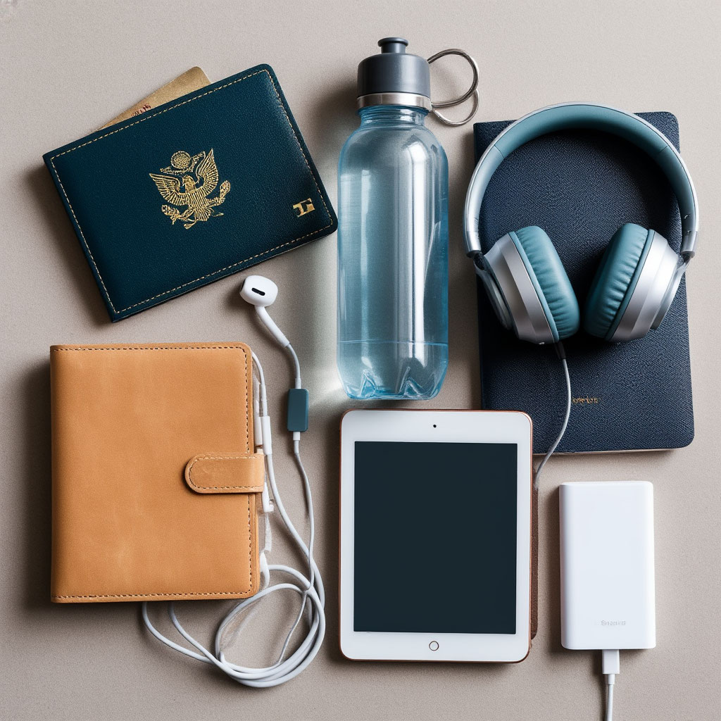 Essential items for short domestic flights