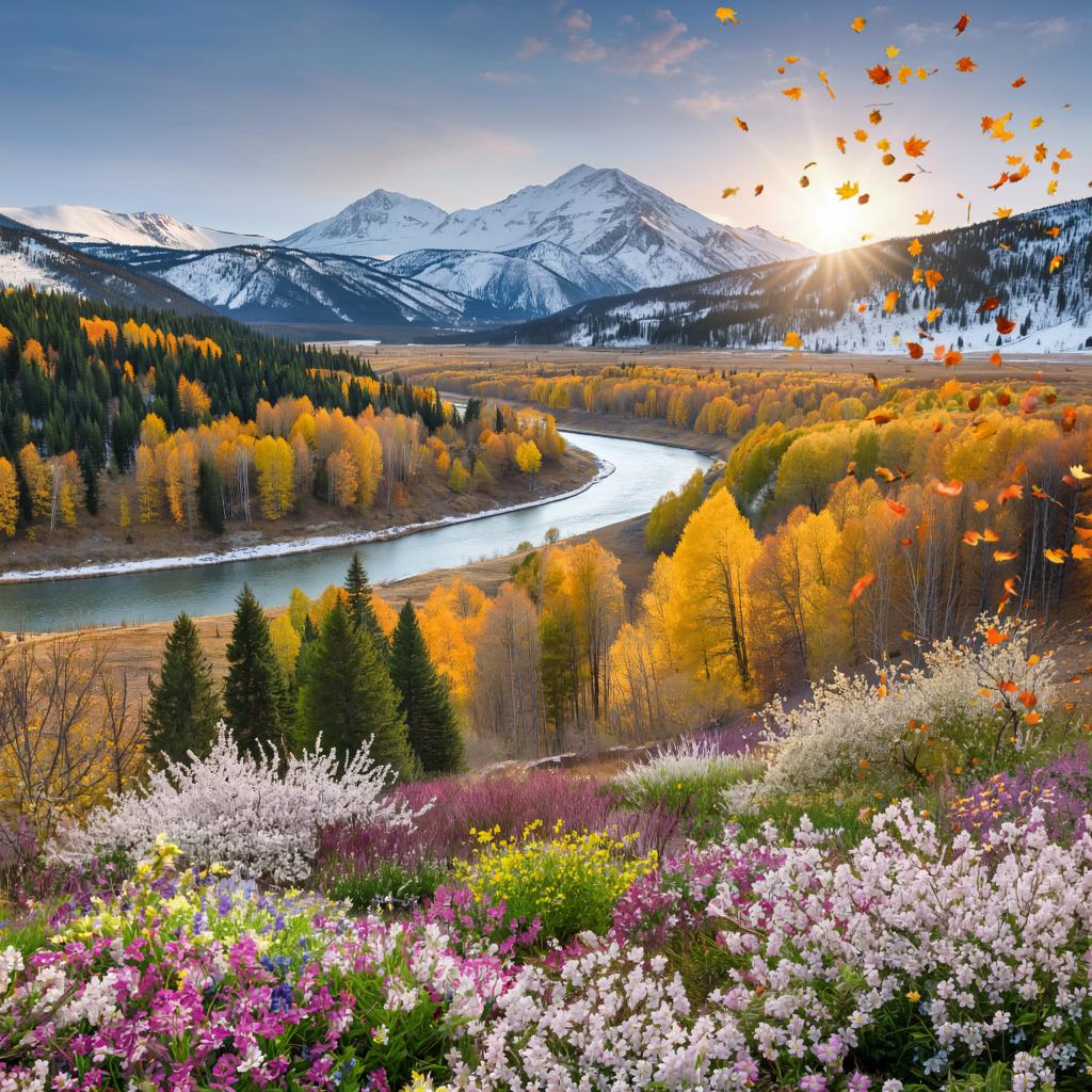 US national parks across four seasons