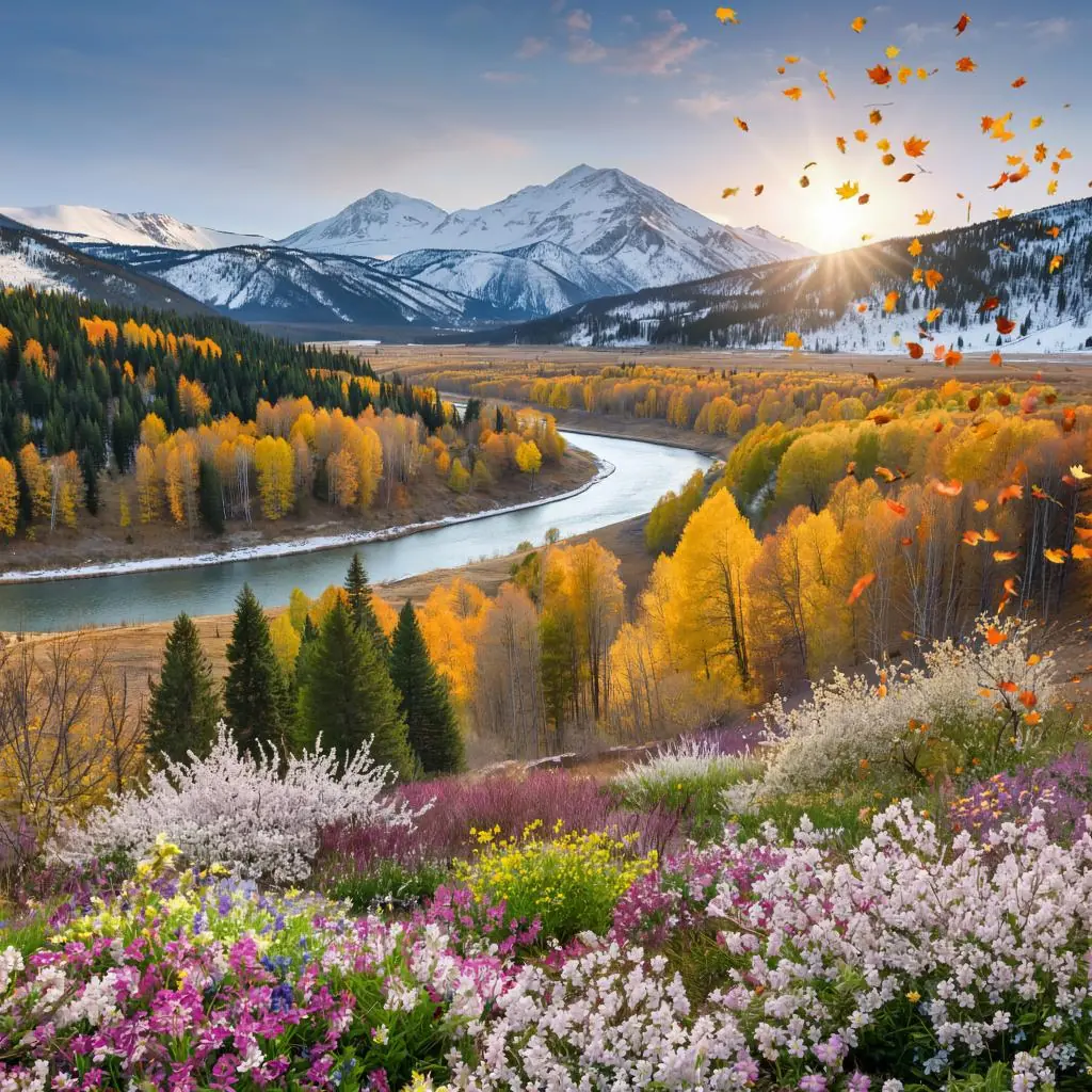 US national parks across four seasons
